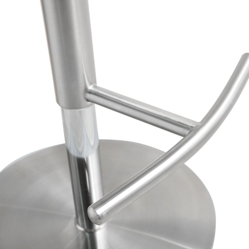 Swivel Upholstered Adjustable Height Counter Stool with Metal Frame, Gray Faux Leather, Gray, Black