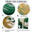 Vert et or Cascade sereine II - Grandes impressions abstraites sur toile, 2 panneaux-993460251-993461216-993461222