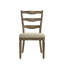Ensemble de chaises d'appoint Parfield en tissu brun clair et finition chêne vieilli (ensemble de 2)