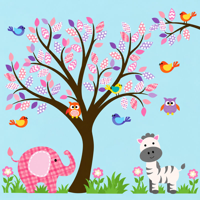 Non-Wall Damaging Wall Decal, Scheme C