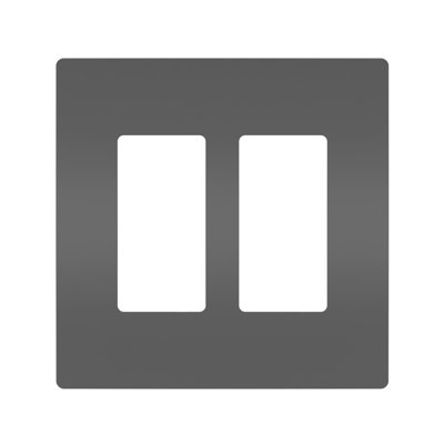 Radiant 2-Gang Decorator Rocker Screwless Wall Plate