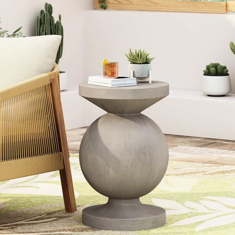Console moderne en béton léger - Accessoire de chambre à coucher sophistiqué