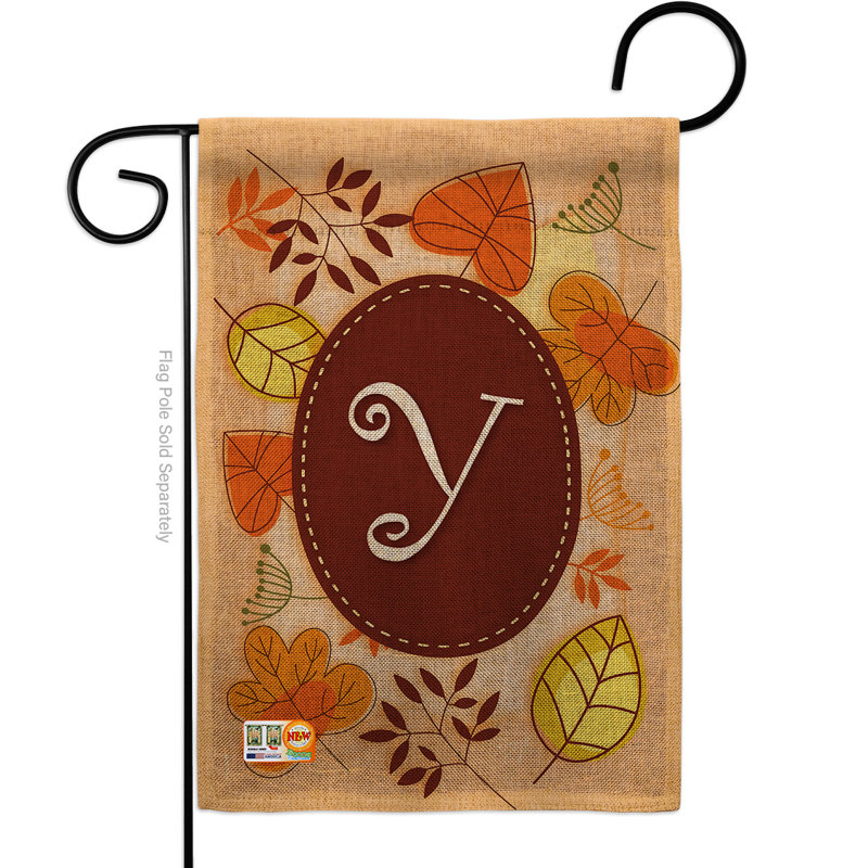 Polyester de 2 côtés 18,5 x 13 po d’automne drapeau de jardin, Y