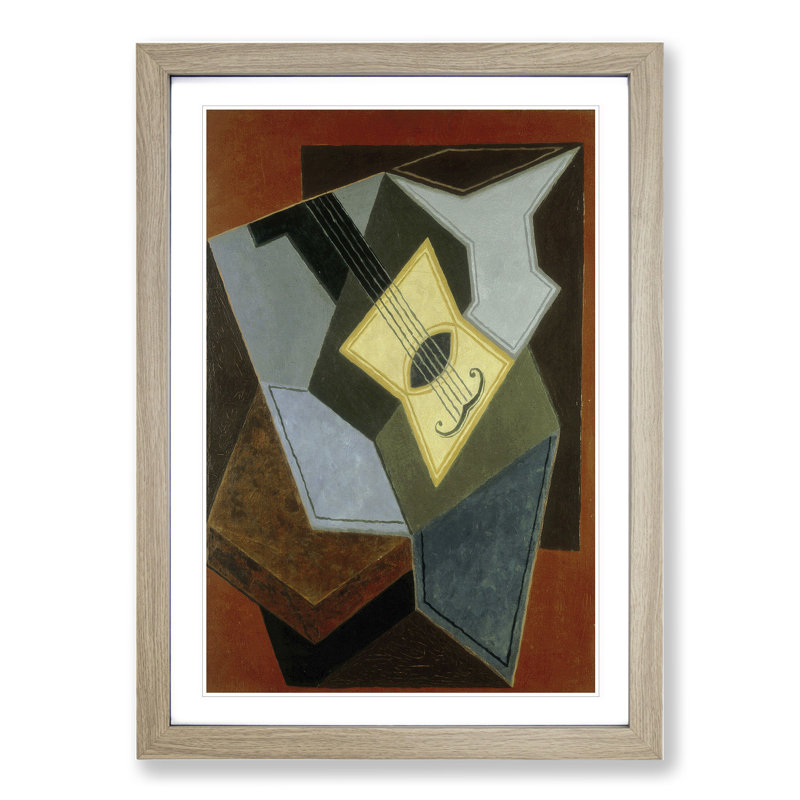 Guitar Vol.1 by Juan Gris - Picture Frame Painting, 36cm H x 27cm W x 2cm D, Oak Framed