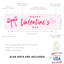  Pink Coquette Bow Valentines Day Banner Cute Party & Classroom Décor 13X48