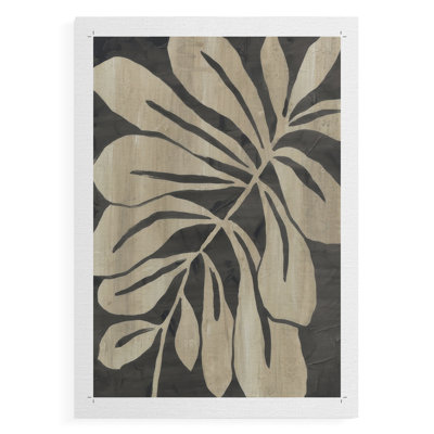 Bold Leaf Fossil II -Canvas Print Only - NOT FRAMED