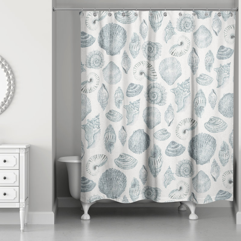 Ariew Shower Curtain, Blue/White
