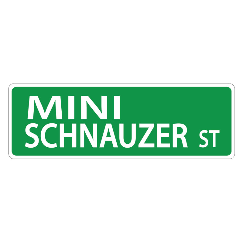 Mini plaque de rue suspendue Schnauzer