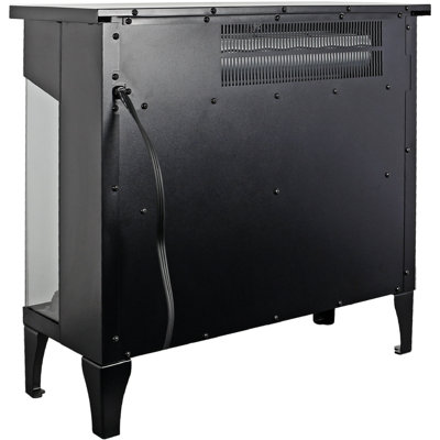 Three Sided Glass Electric Fireplace 24" - 1500W Heat Output, 11 Temp Controls, 4 Flame Colors, 5 Brightness Levels, Infrared Heat, Freestanding, Easy To Install, Remote 24 Inch With Temperature