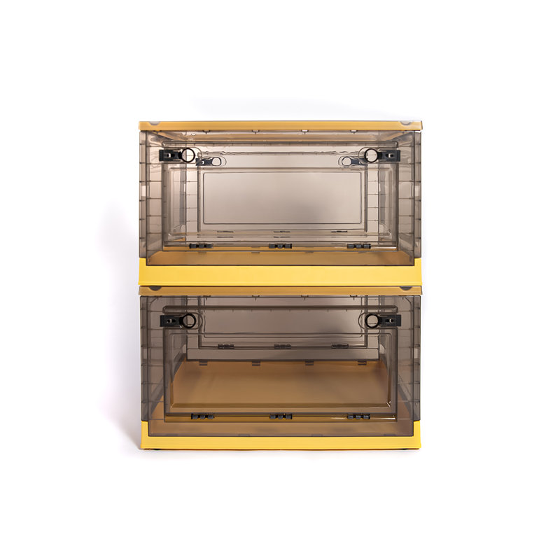 Ensemble de boîtes en plastique, Jaune, Grand: 88