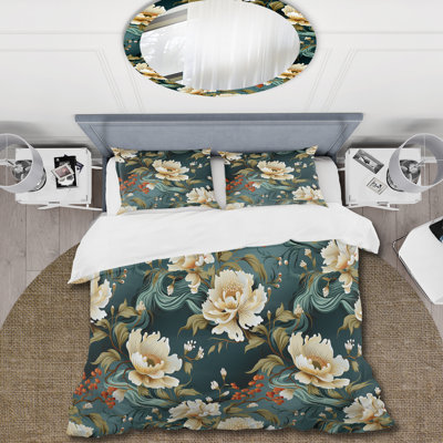 Mailea Ming Dynasty Resonance II - Oriental Duvet Cover Set - Microfiber Polyester