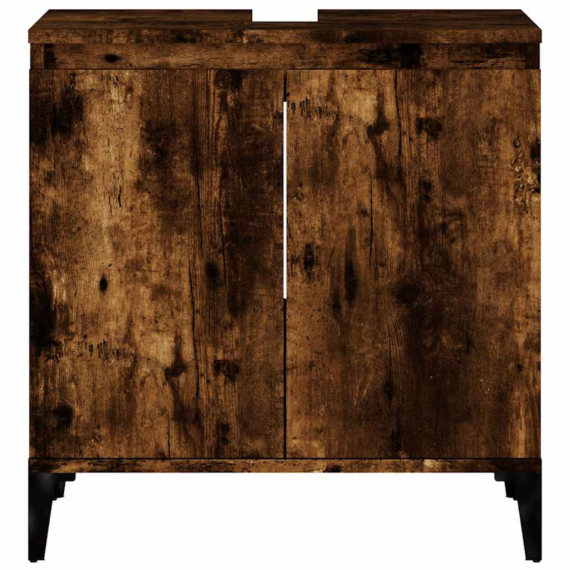 58Cm Single Bathroom Vanity Base Only in Smoked Oak