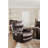 Trouper Leather Match Power Rocking Recliner with Power Headrest and Lumbar