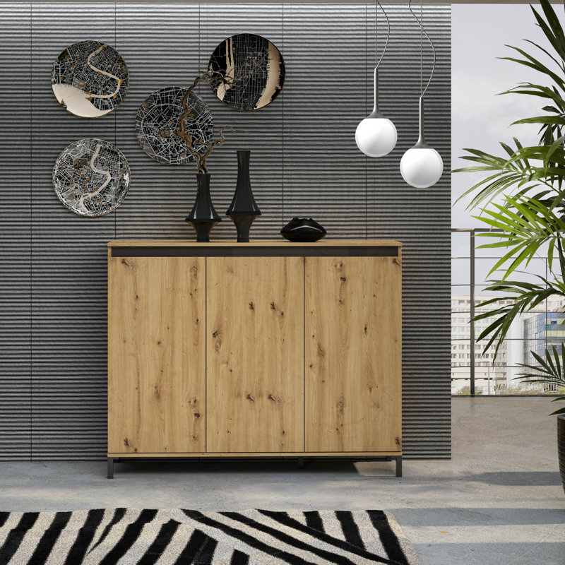 Sideboard 3A Burlyn, Anthracite/Artisan Oak