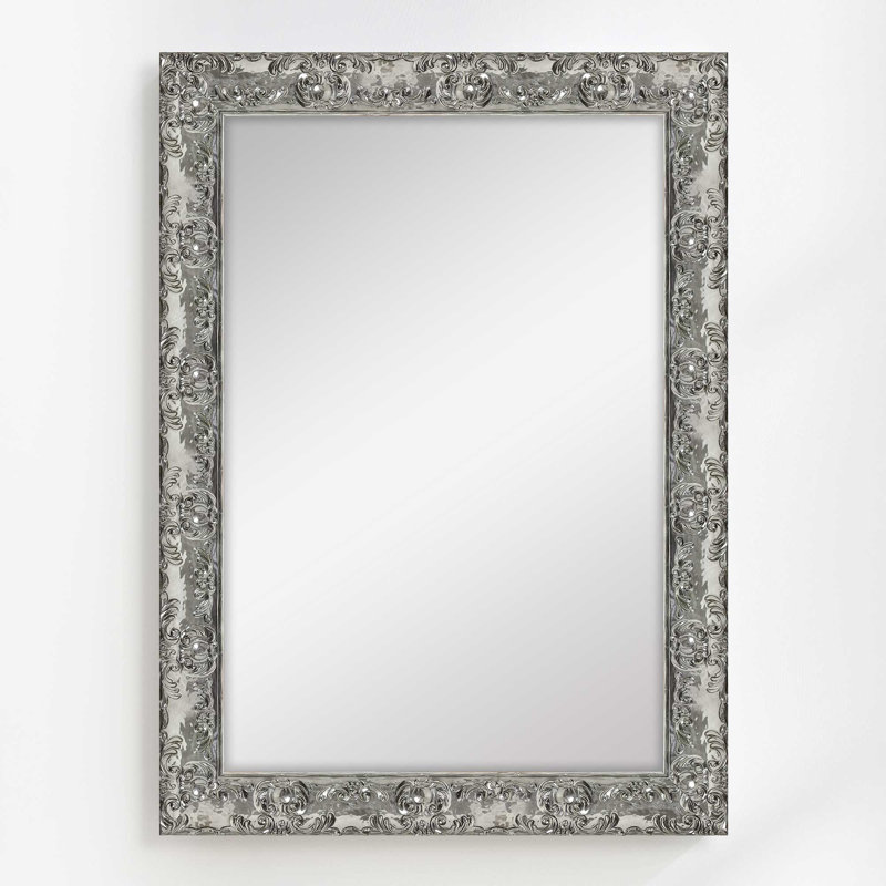 Lavo Flat Mirror, Electric Pewter, 43" x 31"