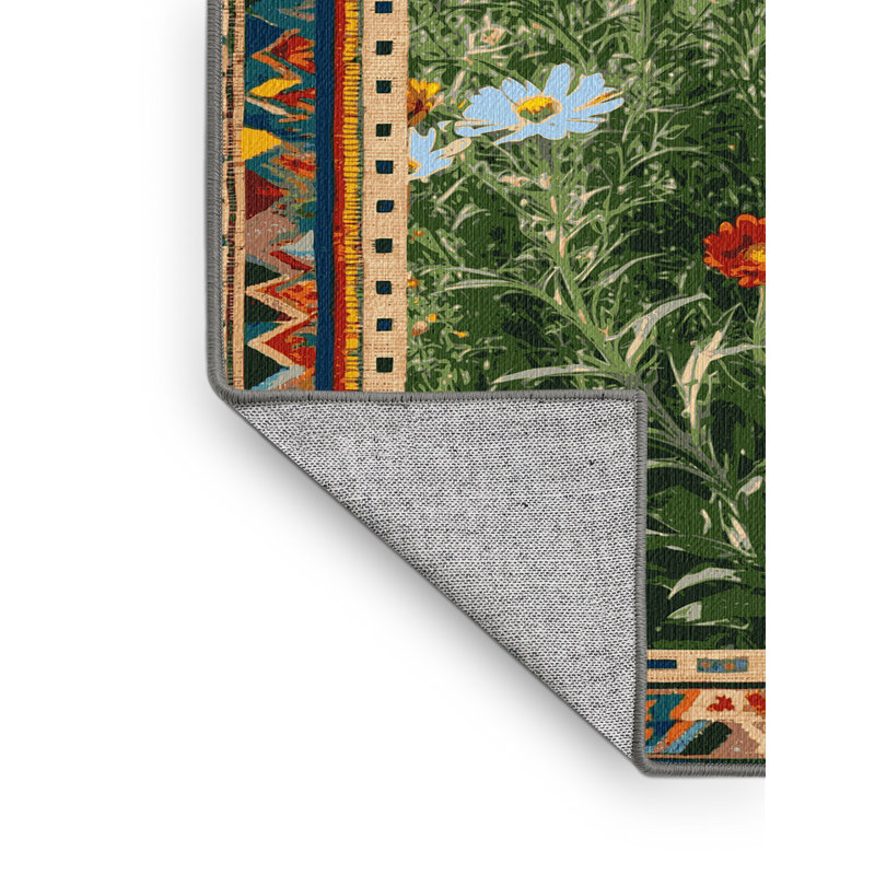 Tapis lavable Wildwest Desert Wildflower, Rond 5 pi