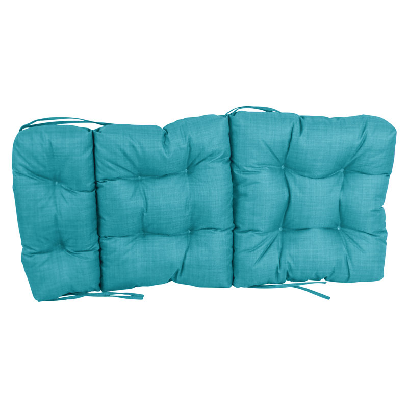 Outdoor Seat / Back Cushion, 20" W x 42" D, Aqua Blue