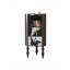55.12"Black solid wood bedroom triangular storage cabinet