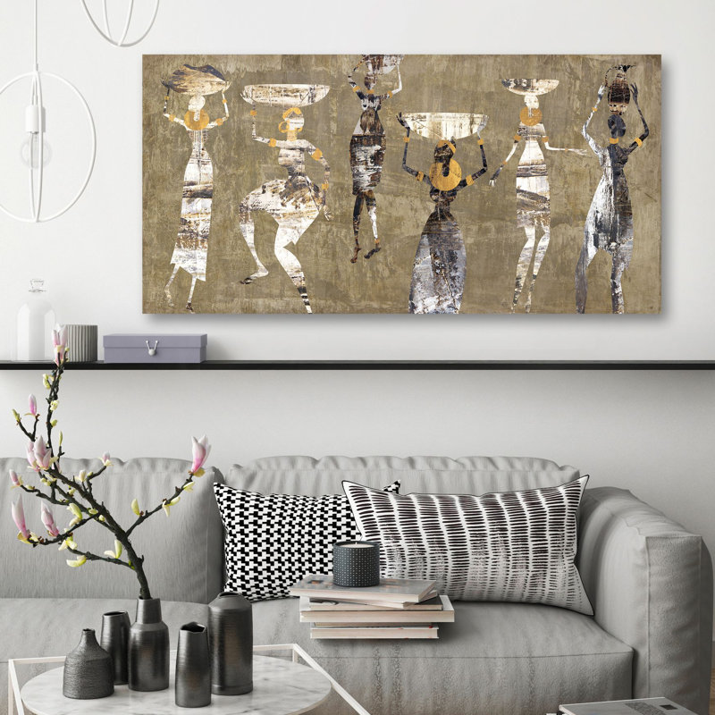 African Dance by Cynthia Fields - Wrapped Canvas Print, 60cm H x 120cm W x 4cm D