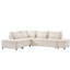 Canapé-lit modulaire de 107 po avec canapé-lit en forme de L, accoudoirs réglables en L, charge USB et de type C, repose-pieds avec rangement à mouvement libre, combinaison gratuite pour le salon et l’appartement, chenille-1677311225