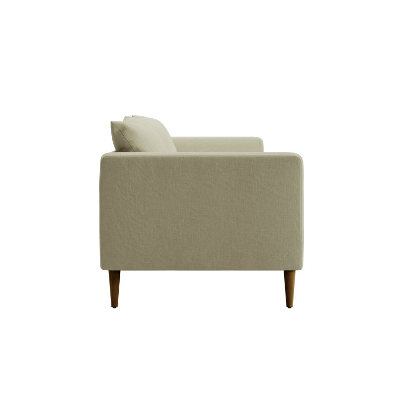 Essential Sofa, Natural Hemp Blend, Dark Brown