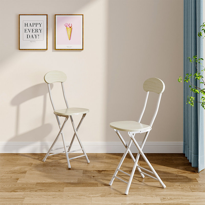 Milea 45.5cm H Folding Cantilever Chair, White