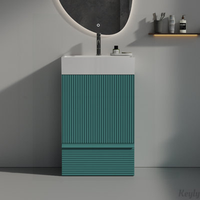 Meuble-lavabo rayé 20 po avec lavabo en céramique