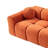 3-Seater Sofa with 2 Pillows (Orange)