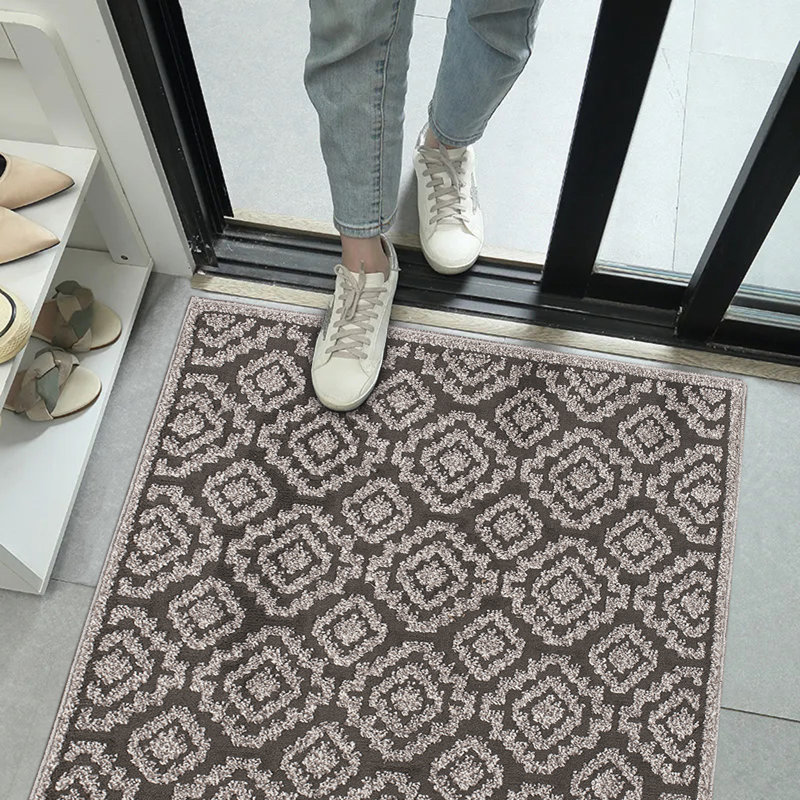 Benaiah Indoor Doormat Washable Doormat for Entryway w/ Non Slip Backing, 30" x 30"