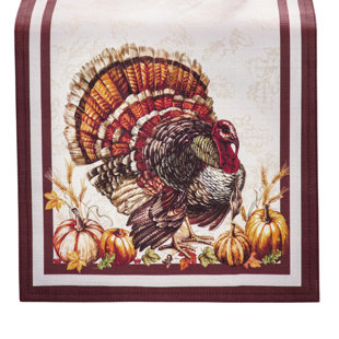 Goldene Rectangle Thanksgiving Polyester Table Runner