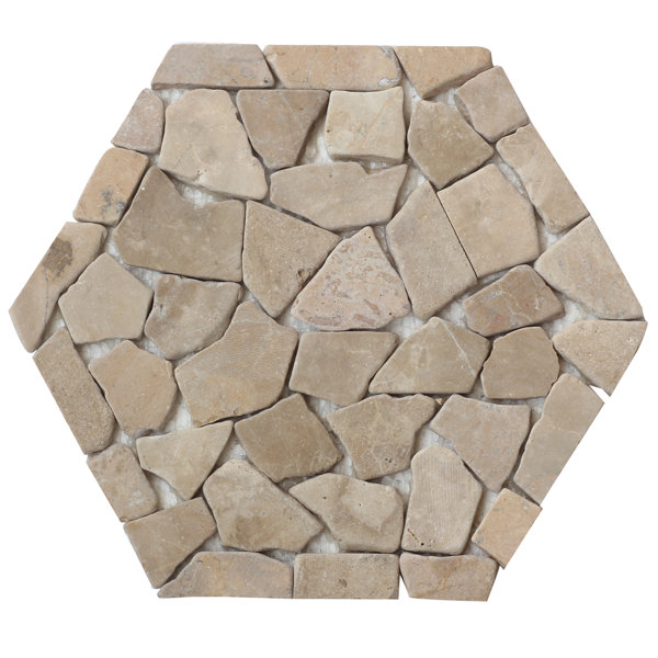 Cappuccino Flat Honeycomb Pebble Mosaic 9.84”x11.81”