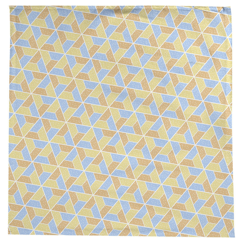 Nappe trapézoïdale Leffel, Bleu / Orange / Jaune