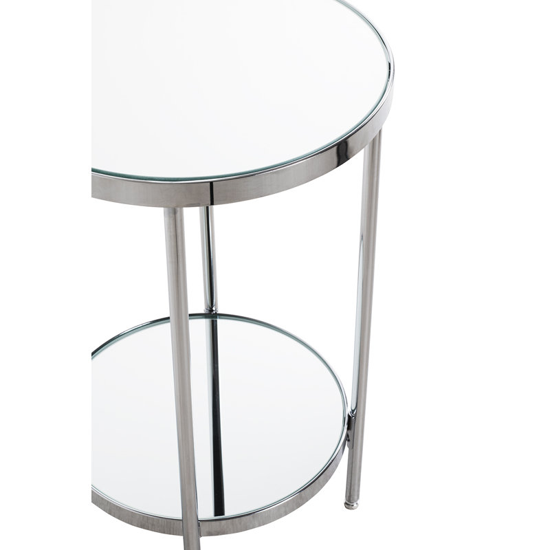 Darmstadt Tray Top End Table, Chrome