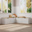 Banc de rangement de coin pour chaussures-120842637