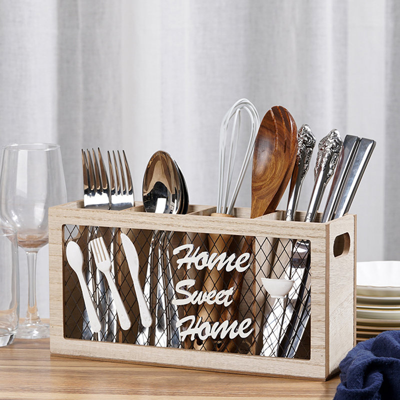Porte-ustensiles de cuisine en bois