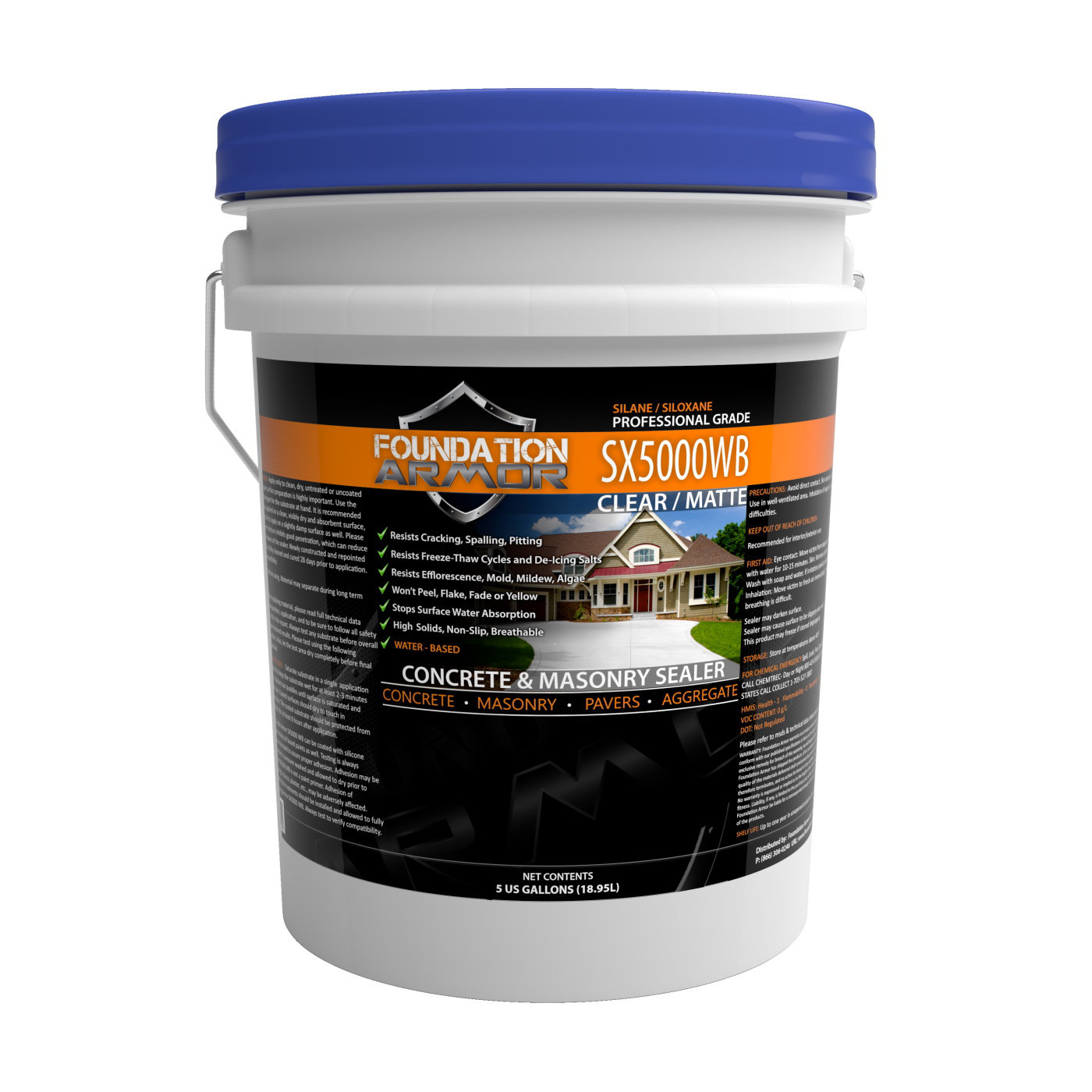 Foundation Armor 5 GAL Armor SX5000 WB DOTApproved Water Based Silane
