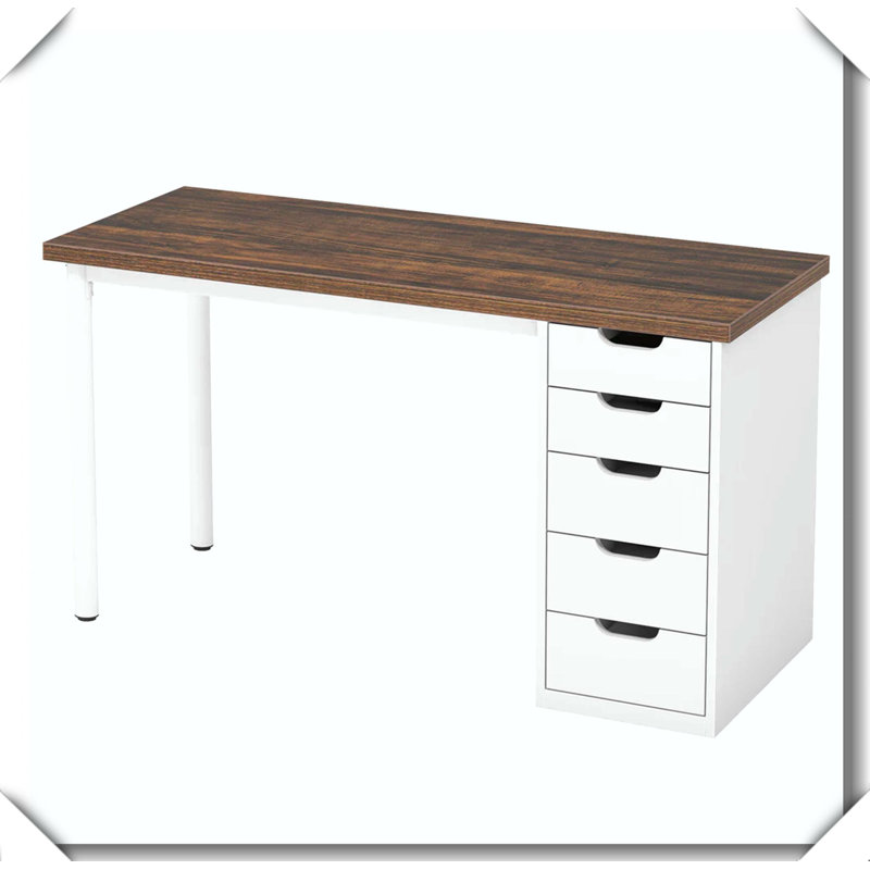 Poste de travail Bureau sans couture Style polyvalent Design classique, Brun