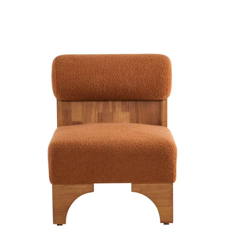 Chaise rembourrée en bois massif Boucle - La durabilité et le style de l'assise épurée rehaussent votre décoration intérieure