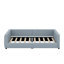 Lit plateforme tapissier grand et simple TG, lit mère et enfant-114404337