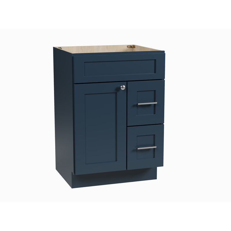 Base de meuble-lavabo simple 24 po seulement, Bleu