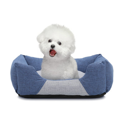 Ehrinn Linen-like Fabric Pet Bed
