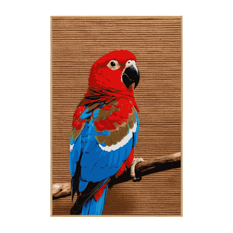  Tapis lavable Crimson Rosella Birds, Tapis de couloir 2 pi x 4 pi