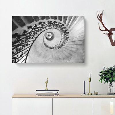 Spiral Staircase Painting - Wrapped Canvas