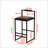 Metal PU Bar Stools,Set Of 2
