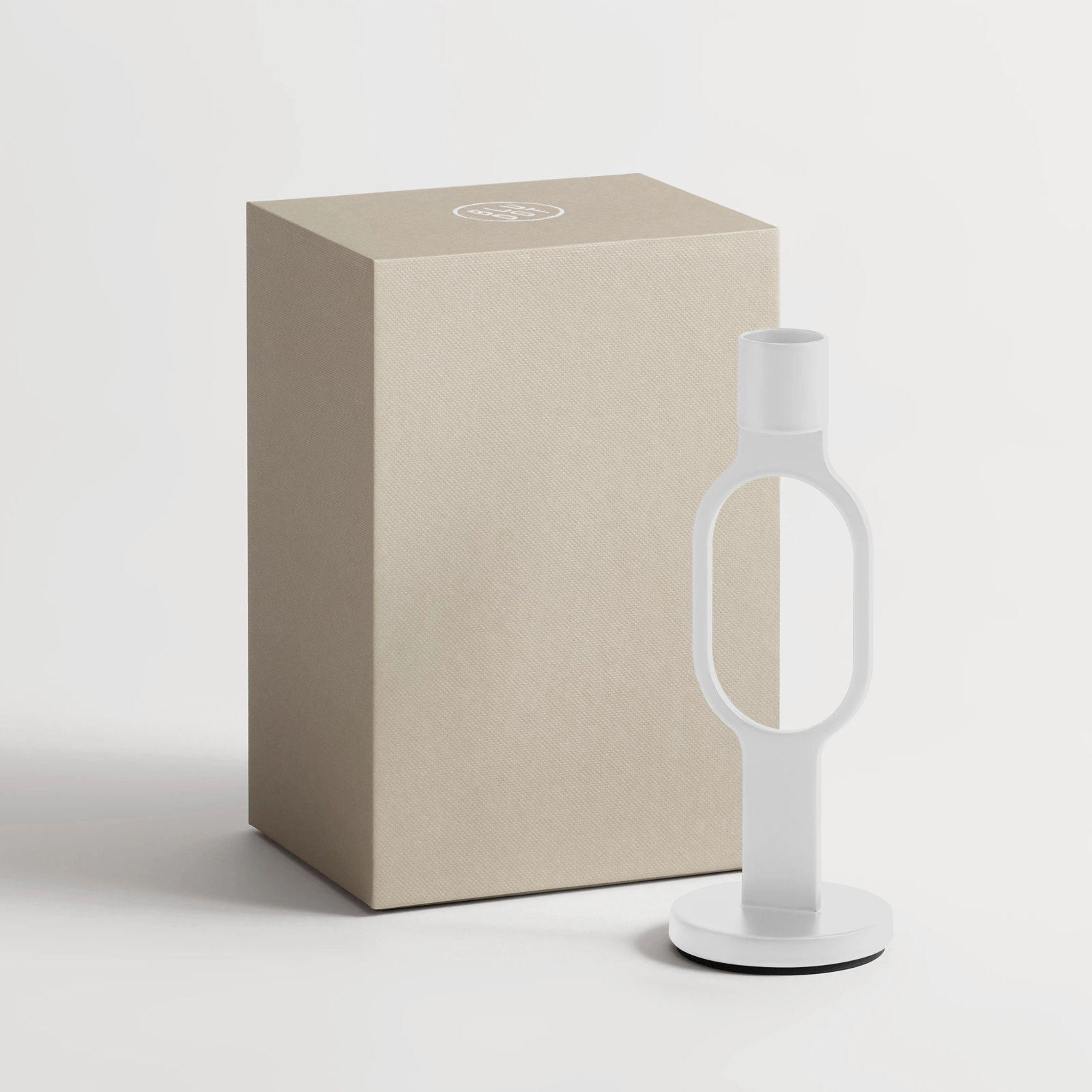 Who Goes There? Candle Holder, White