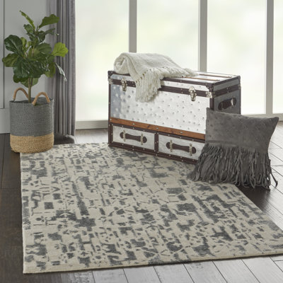 Tapis d'intérieur moderne ivoire Nourison Tinita 3 pi 9 po x 5 pi 9 po