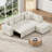 4-Piece Upholstered Sectional With Ottoman-1183885861