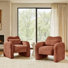 Fidele 33"W Modern Upholstered Armchair with Lumbar Support Pillow