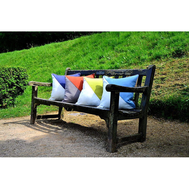 Liana Patchwork Square Cushion, 49 x 49cm, Lime Green/Natural White, No fill
