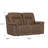 Brown Zero Gravity Dual Power Massage Loveseat